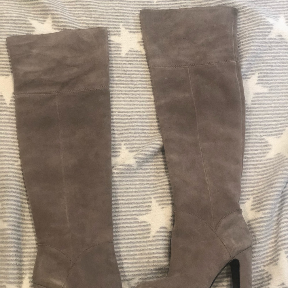 Grey Suede Boots